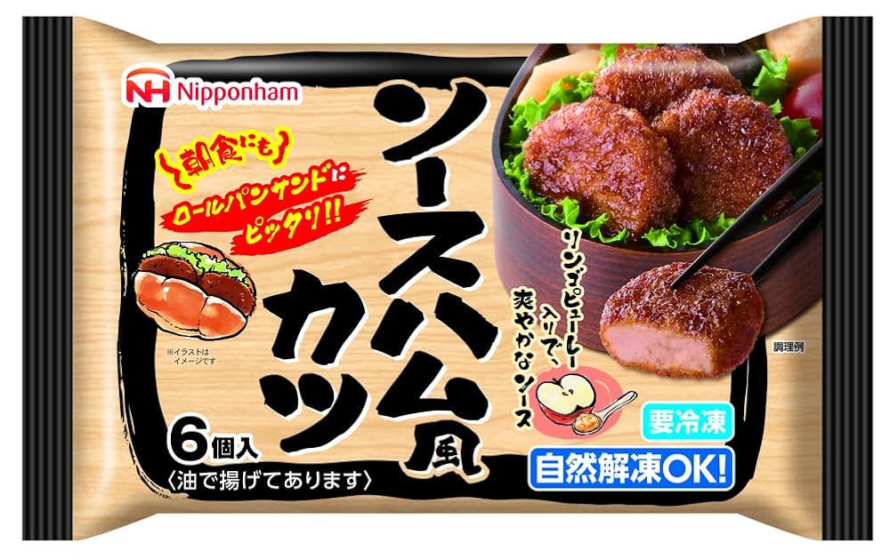 ハムカツ　フォッコ Amazon.co.jp: [冷凍] 日本ハム ソースハム風カツ 6個入 ×5個